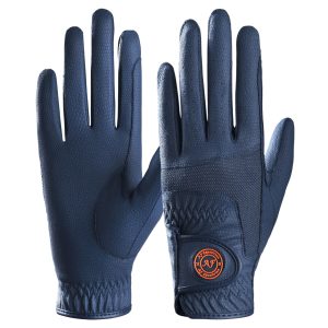 Ladies Horse Riding Gloves Premium Synthetic Leather New Snake Design Blue