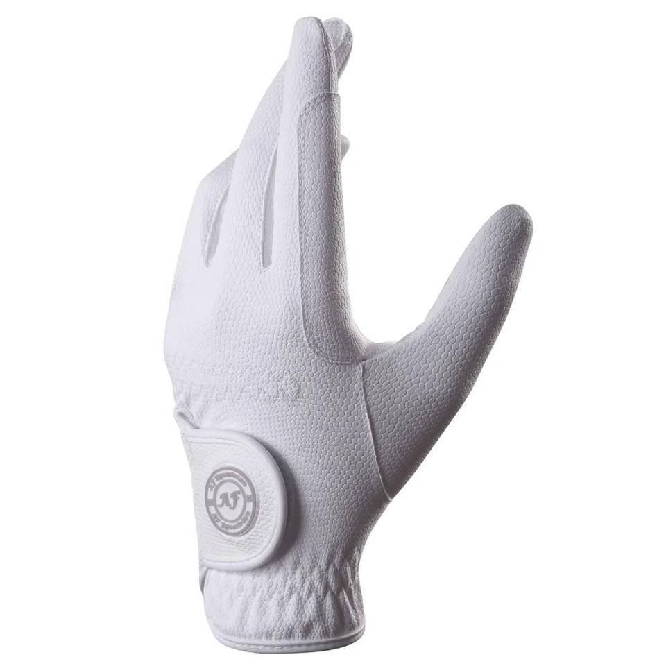 Ladies Horse Riding Gloves Premium Synthetic Leather Snake Design White - Image 4