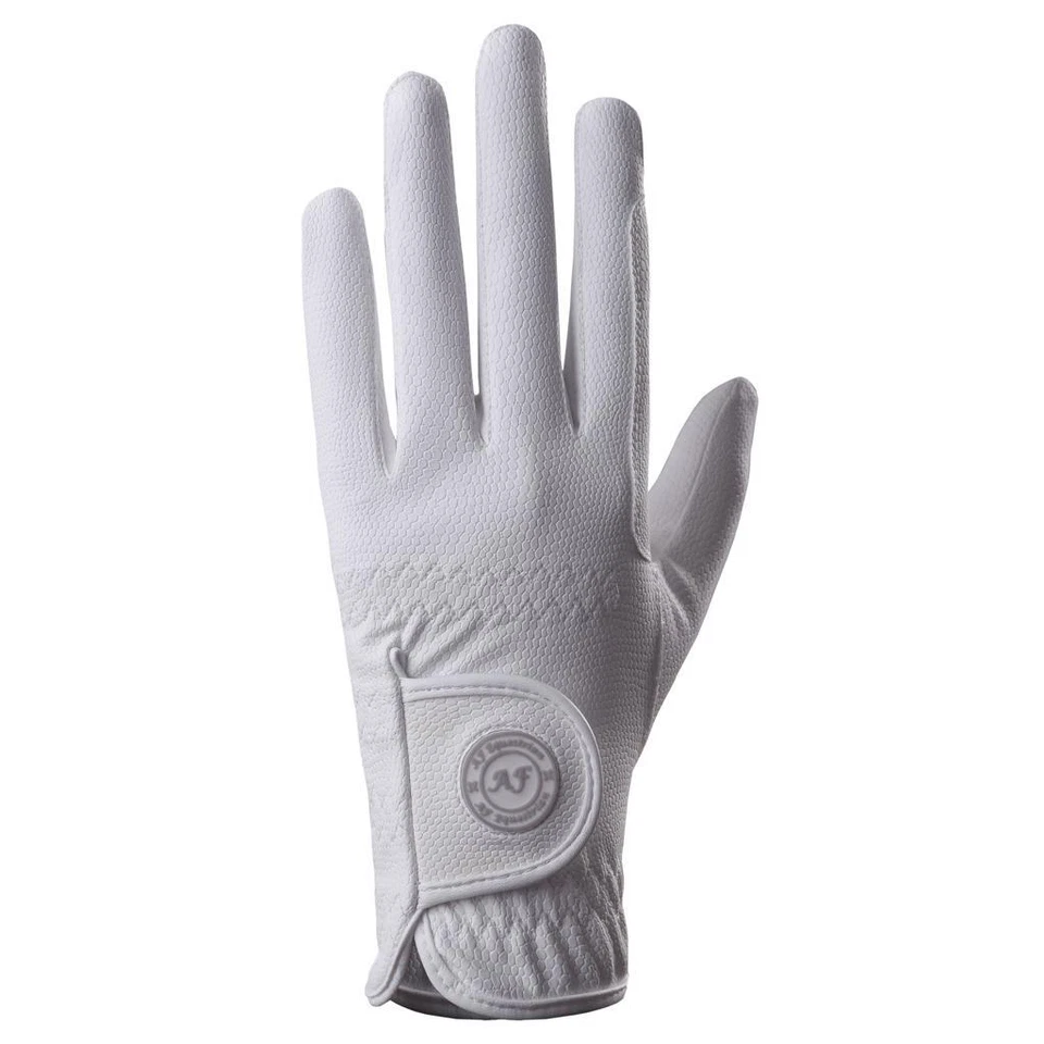 Ladies Horse Riding Gloves Premium Synthetic Leather Snake Design White - Image 5