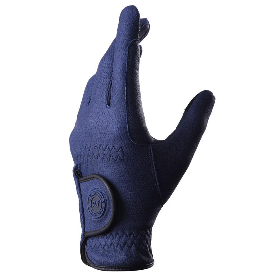 Ladies Horse Riding Gloves Premium Synthetic Leather Snake Design Blue - Image 3