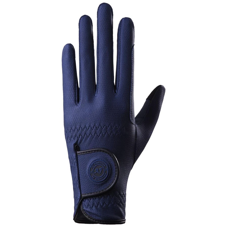 Ladies Horse Riding Gloves Premium Synthetic Leather Snake Design Blue - Image 4