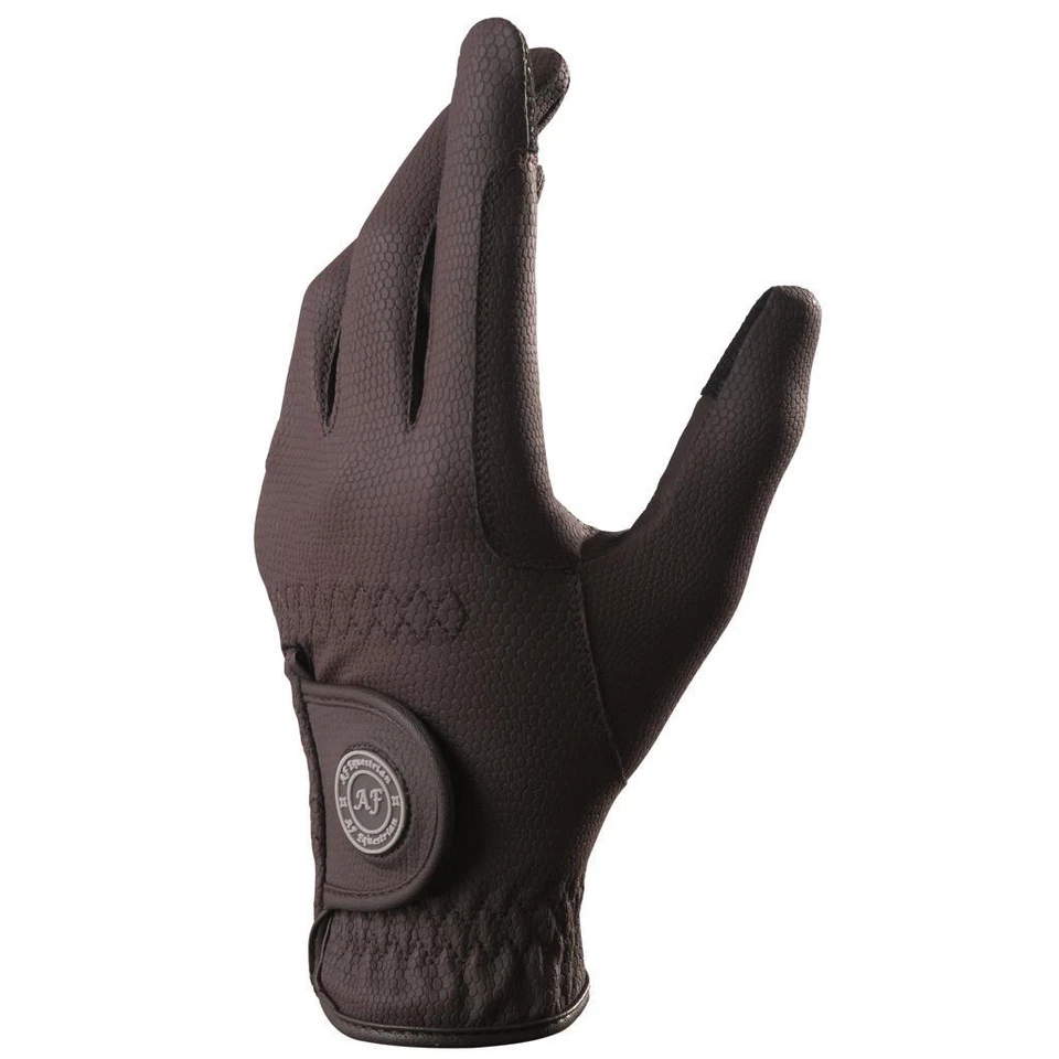 Ladies Horse Riding Gloves Premium Synthetic Leather Snake Design Brown - Image 4