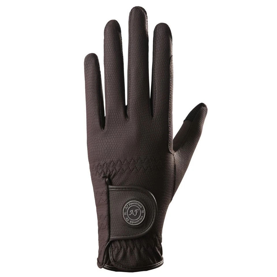 Ladies Horse Riding Gloves Premium Synthetic Leather Snake Design Brown - Image 5